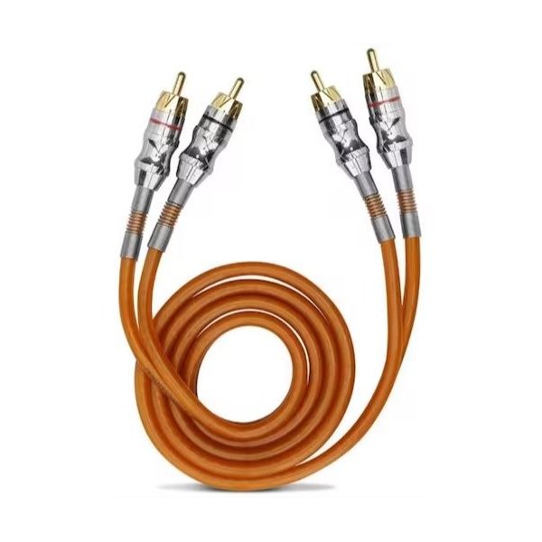 Cabo Rca 1 Metro Profissional Tripla Blindagem Trançado Laranja KX3 KX3/GALTEC RCA1M