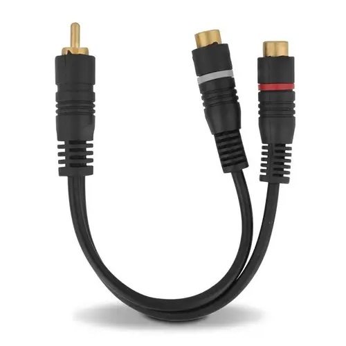Cabo Y Rca 2 Pontas Fêmeas 1 Macho Preto Uniq Cable INOV2F