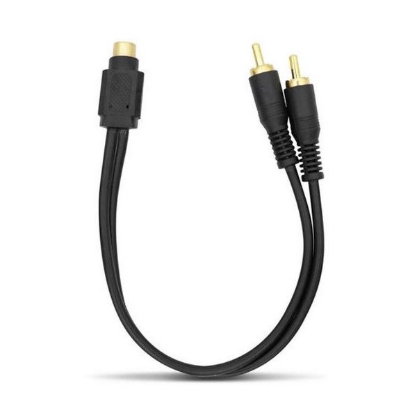 Cabo Y Rca 5MM 1 Ponta Fêmea e 2 Pontas Macho Preto KX3 KX3/GALTEC YM30