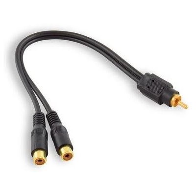 Cabo Y Rca 5MM 2 Pontas Fêmea e 1 Ponta Macho Preto KX3 KX3/GALTEC YF30