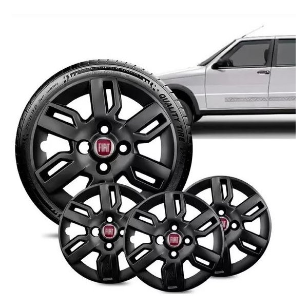 Calota Aro 13 Pol. Black Fosco Fixação por Parafuso Callmax DS968BLP
