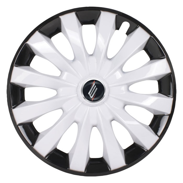 Calota Aro 13 Pol. Flap White Black Fixação por Parafuso Elitte 2207