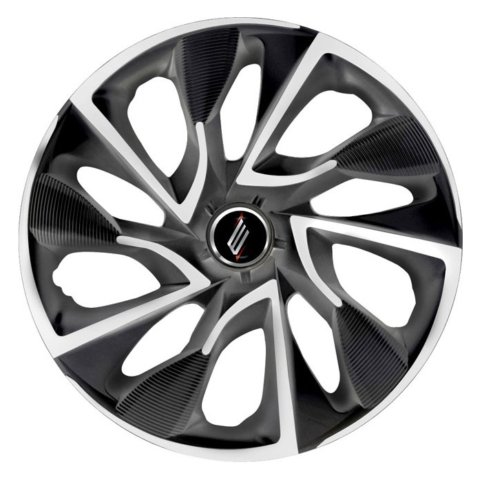 Calota Aro 14 Pol. Black Silver Fiaxação por Parafuso Elitte 4116