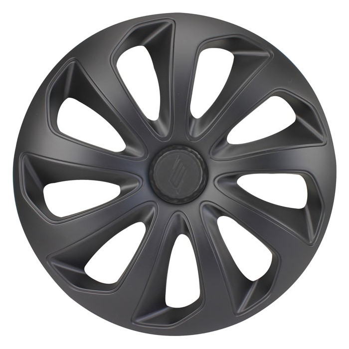Calota Aro 15 Pol. Velox Fosc Black Fixação por Parafuso Universal Elitte LC123