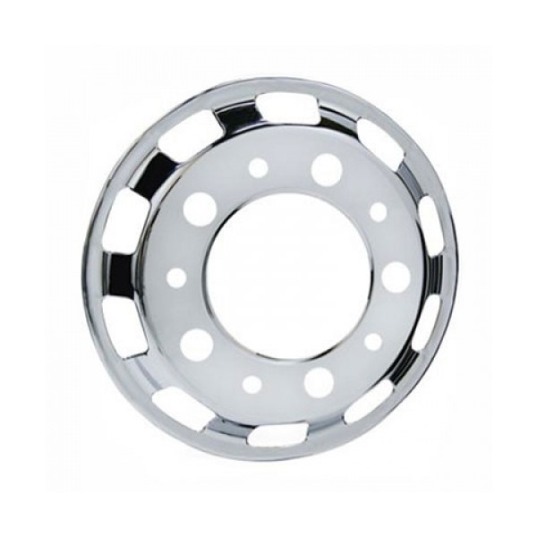 Calota Aro 22,5 Pol. Modelo Speed Inox com Friso Aberta dianteira Bepo M152P