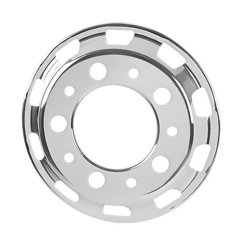 Calota Aro 22,5 Pol. Modelo Speed Inox com Friso Fechada dianteira Fabbof C045