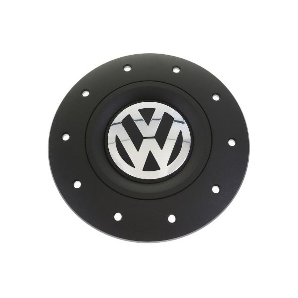 Calota de Centro 15 Pol. Preta Cromada Volkswagen 7H0601151BRVB