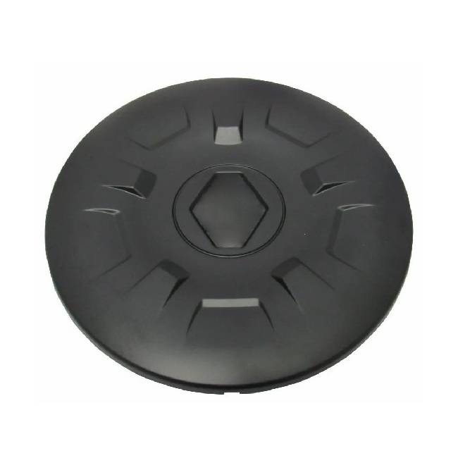 Calota de Centro Roda de Ferro Preta Plástica Emblemax 351132