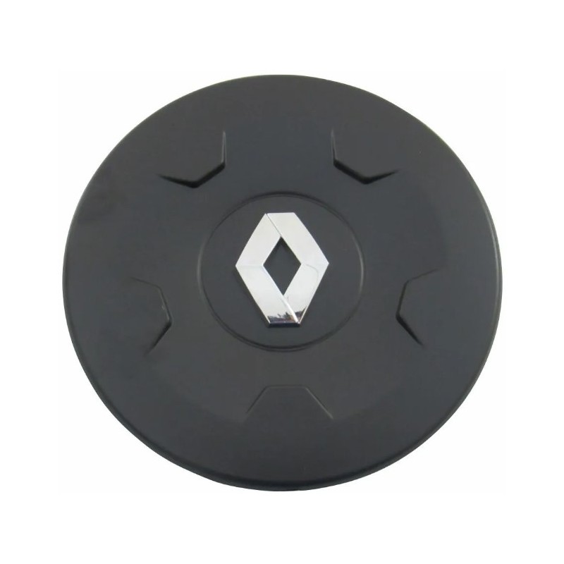 Calota de Centro Roda de Ferro Preta Plástica Renault 8200120525