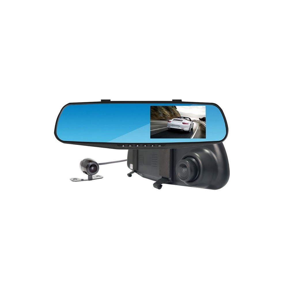 Câmera de Ré com Retrovisor Tela 4.3 Pol. Roadstar Brasil RS510BRDVR