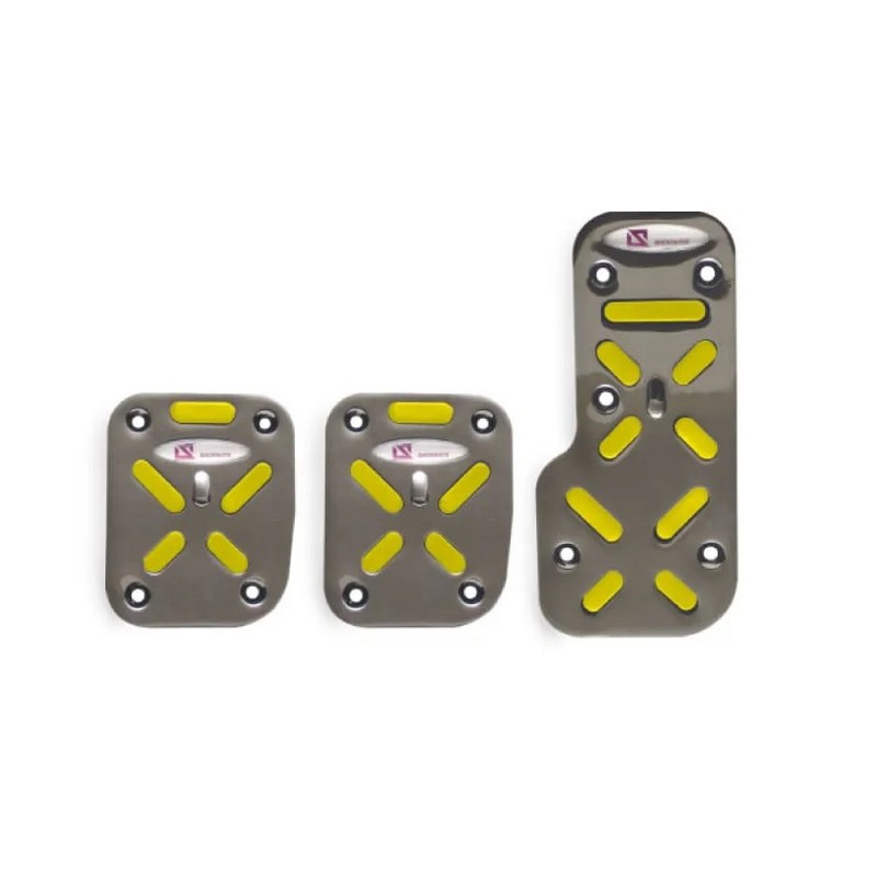 Capa de Pedal Sport Modelo I Aluminium Anodizado/Amarelo Shek Parts 09004