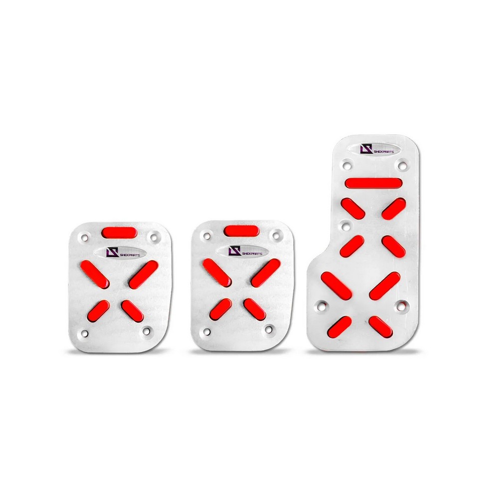 Capa de Pedal Sport Modelo I Aluminium Anodizado Vermelho Shek Parts 09003