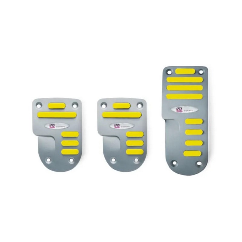 Capa de Pedal Sport Modelo Ii Aluminium Anodizado/Amarelo Shek Parts 09008