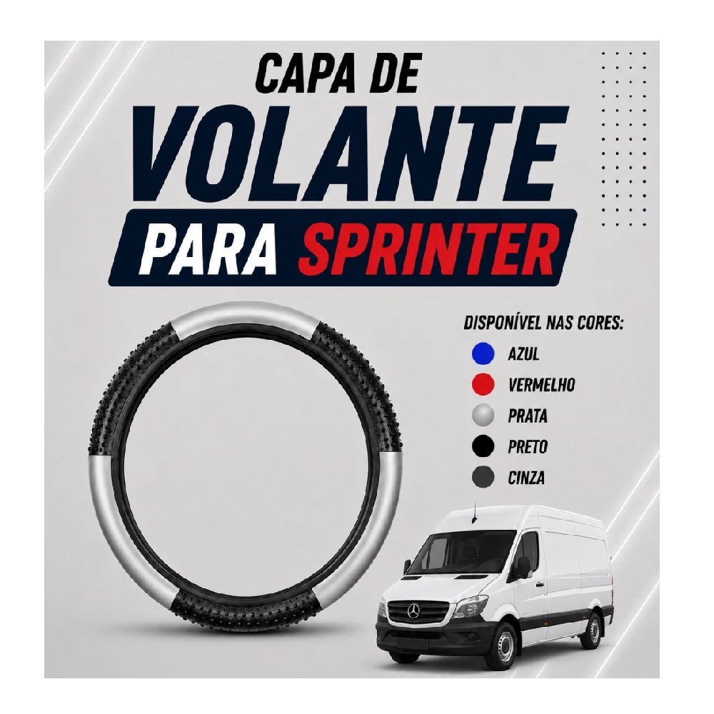 Capa de Volante Prata 42cm Dricar (cabral) 11423