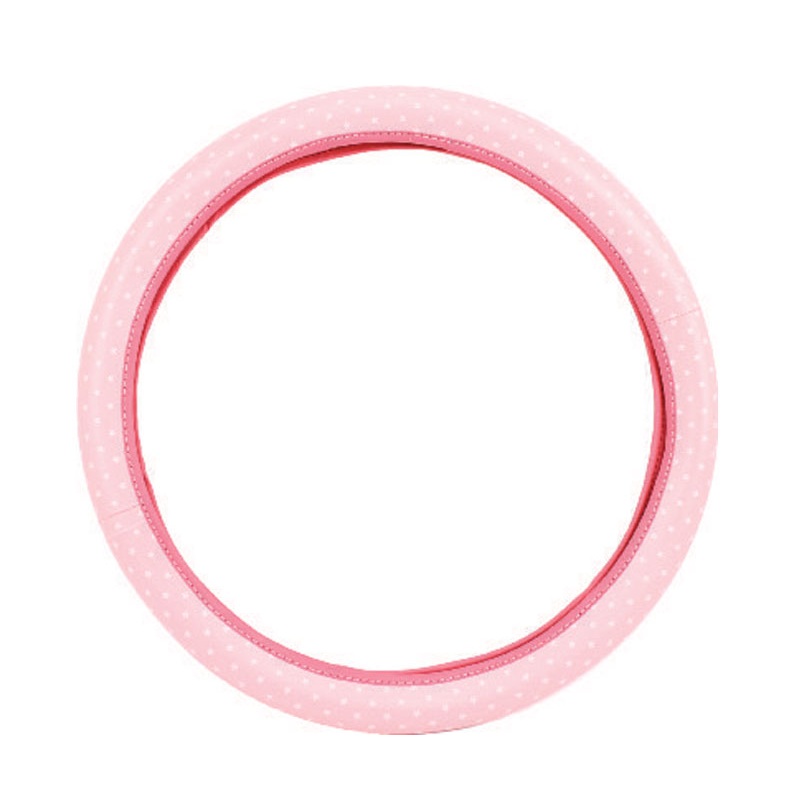 Capa de Volante Rosa com Estrelas Brancas 38cm Novat Capas N15ROL