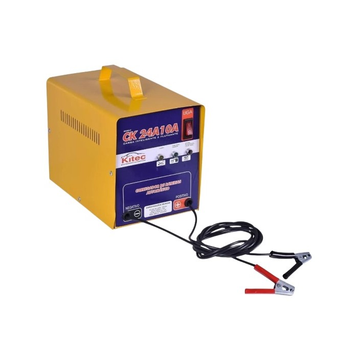 Carregador de Bateria Automotivo 110/220V Flutuador 10A 12/24V Kitec CK24A10A