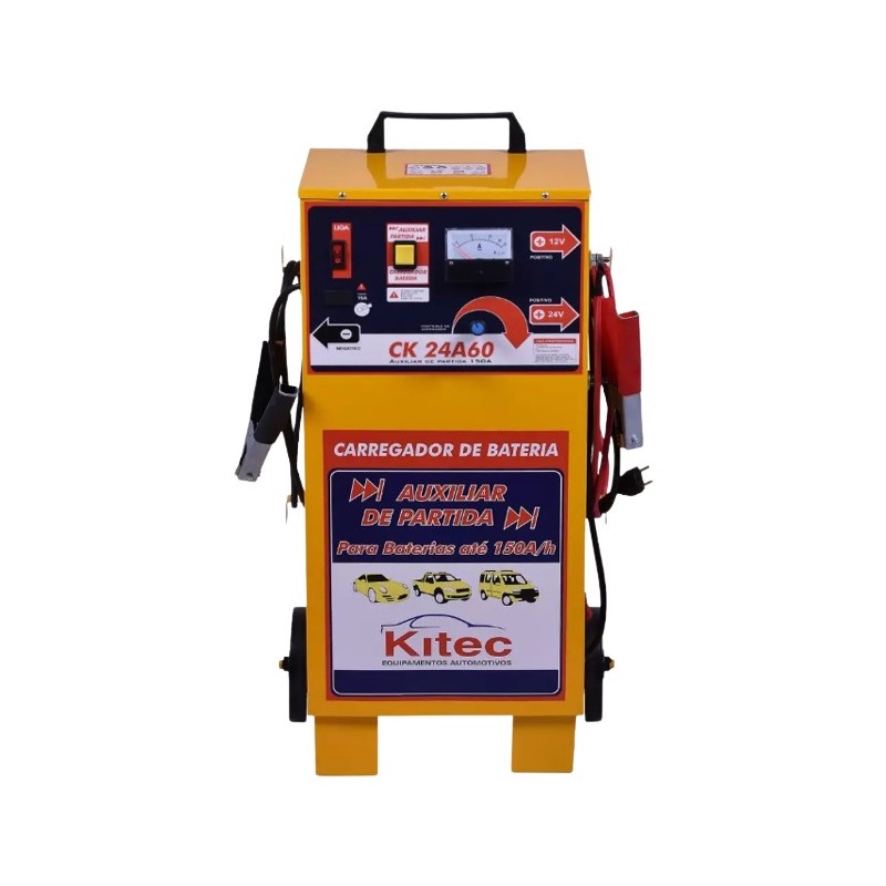 Carregador de Bateria Automotivo 110/220V Manual 50A 12V / 25A 24V Kitec CK24A60