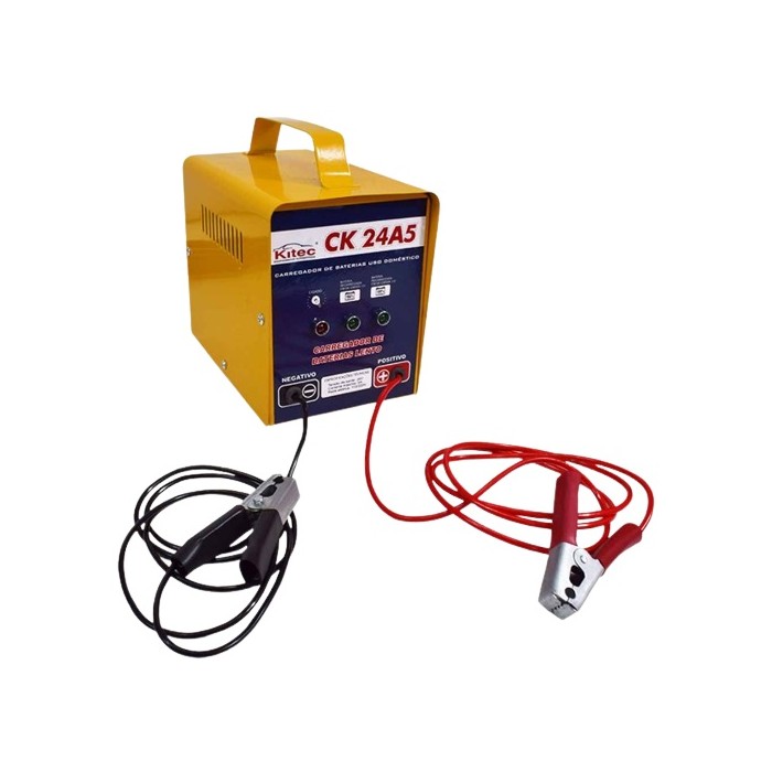 Carregador de Bateria Automotivo 110/220V Manual 5A 12/24V Kitec CK24A5