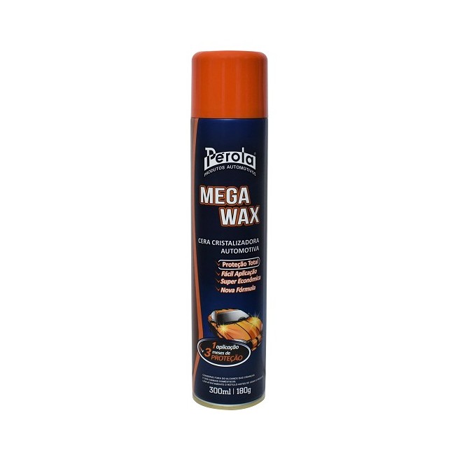 Cera Cristalizadora Mega Wax Spray 300ml Perola 020503