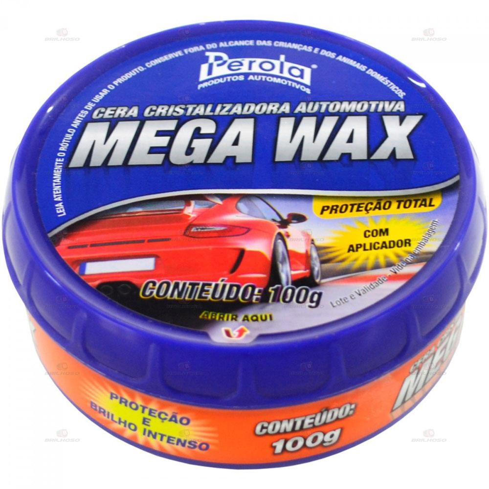 Cera Pasta Cristalizadora Mega Wax 100g Perola 020504