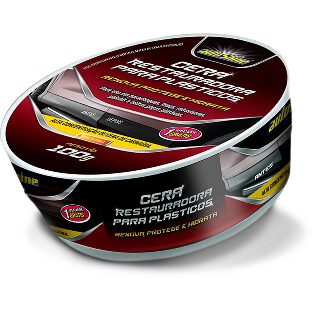 Cera Renovadora de Plástico com Carnaúba 100g Autoshine AS15025100GR