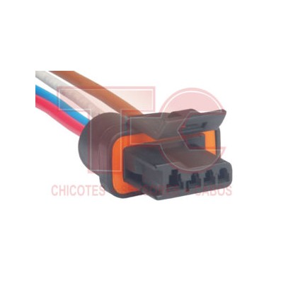 Chicote de Injeção Eletrônica Porta Fêmea 4 Vias TC Chicotes TC1041598