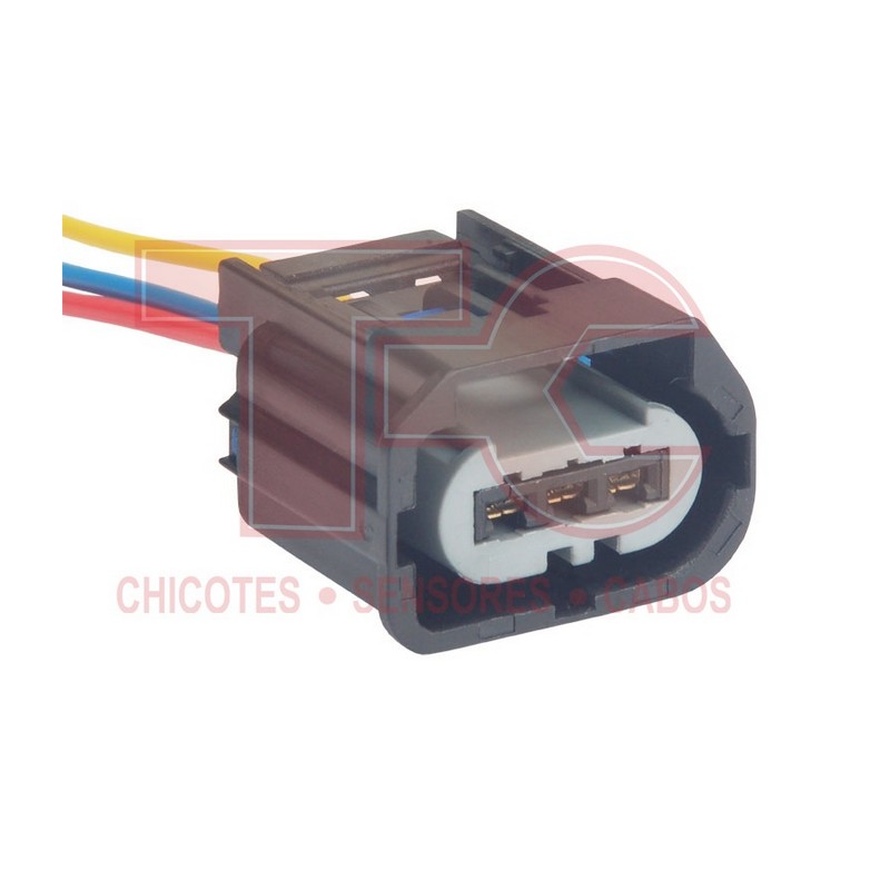 Chicote de Injeção Eletrônica Preto 3 Vias 3.5mm TC Chicotes TC1031800