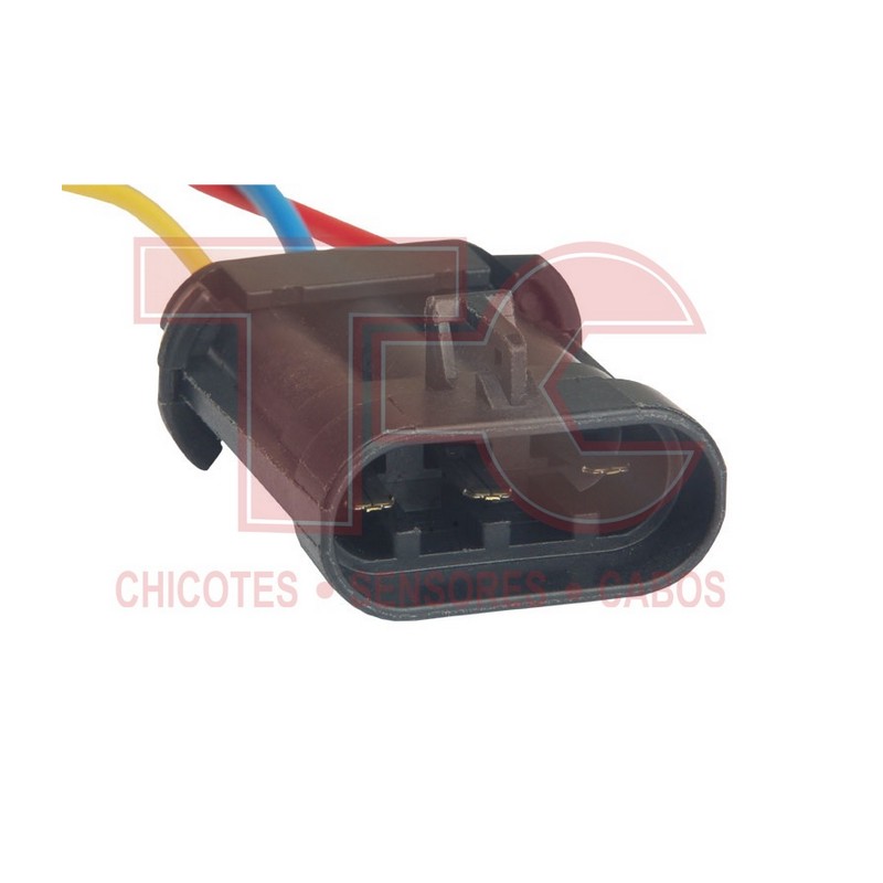 Chicote do Eletroventilador Porta Macho 3 Vias 6.3mm TC Chicotes TC2032051