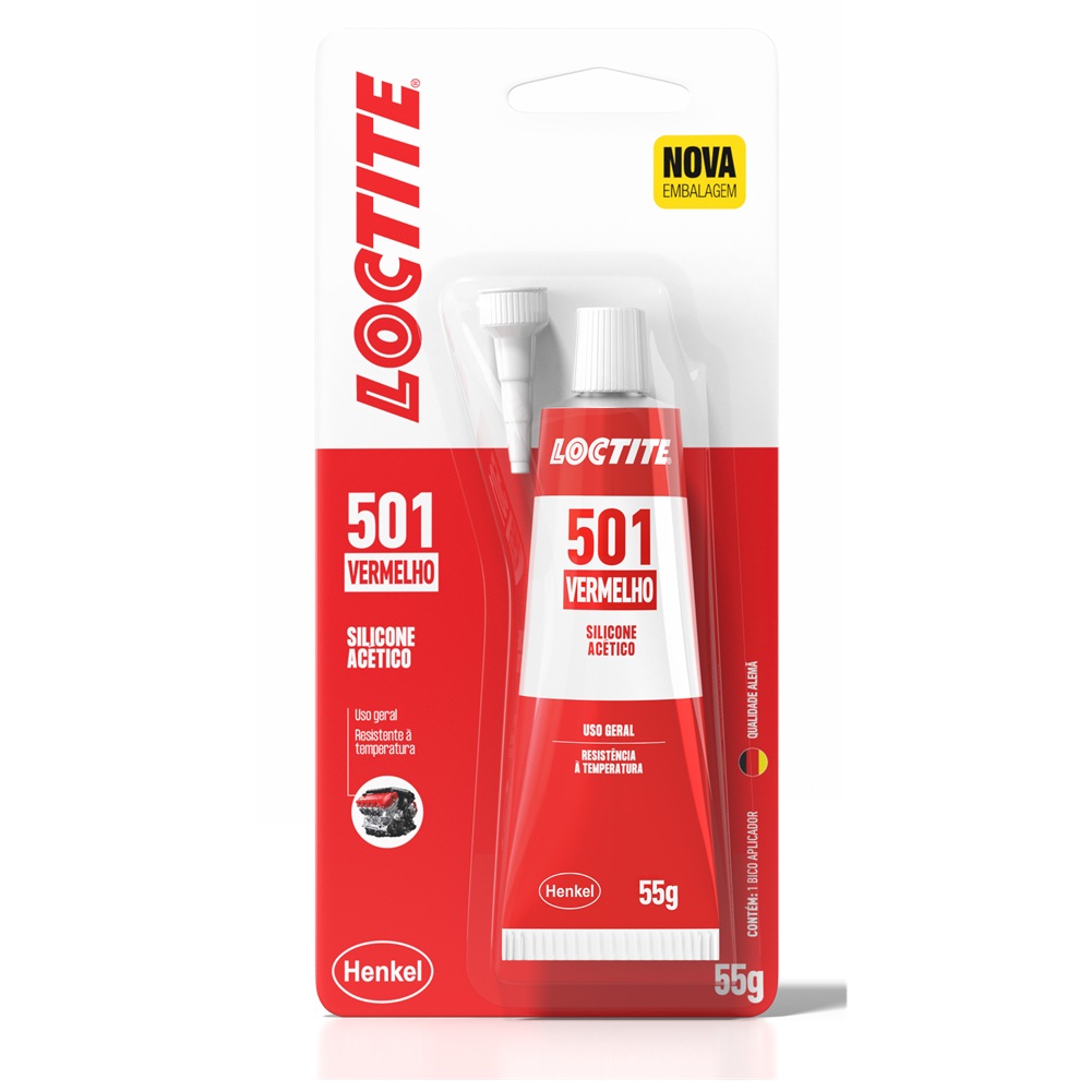 Cola de Silicone Vermelho de Alta Performance 55g Loctite 2937881