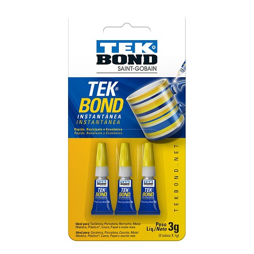 Cola Instantanêa 3g com 3 Tubos de 1g Tekbond/Adespec 0203000080024CX