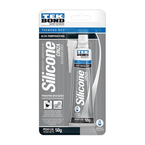 Cola para Silicone Cinza Tek-Ved Grey 50g Tekbond/Adespec 0032000059012BT