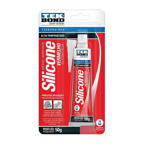Cola para Silicone Tekved Red Alta Temperatura 50g Tekbond/Adespec 0032000185012BT