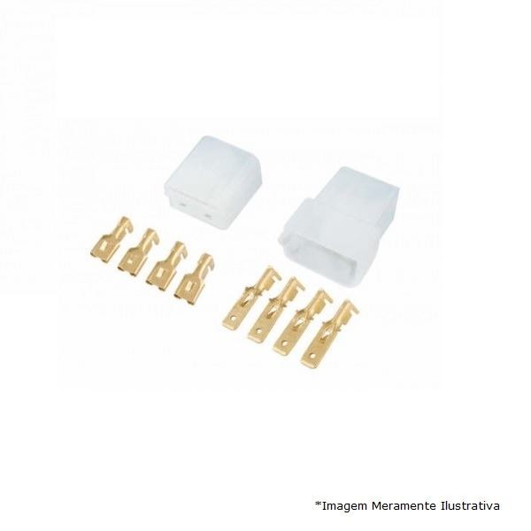 Conector de Som Automotivo 4 Vias com Terminais Macho/Fêmea Copec 38