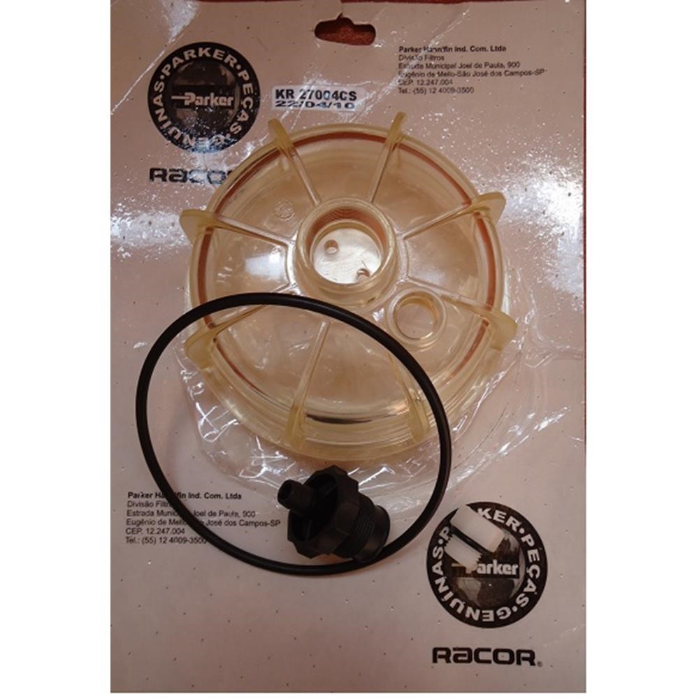 Copo do Filtro Racor Separador de Água com Furo Sensor Racor KR27004CS