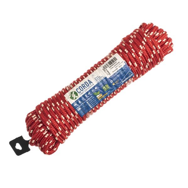 Corda em Poliester 10mmX20m Vermelho Bemfixa 5327