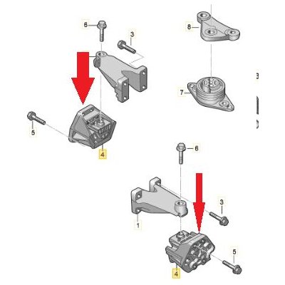 Coxim Motor dianteiro Suporte REI R1293