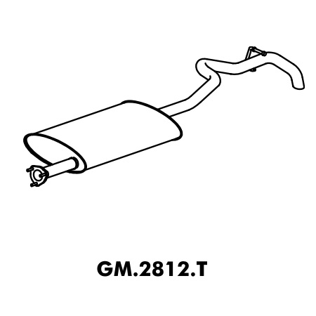 Escapamento Silencioso traseiro Mastra GM2812T