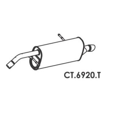 Escapamento Silencioso traseiro Mastra CT6920T