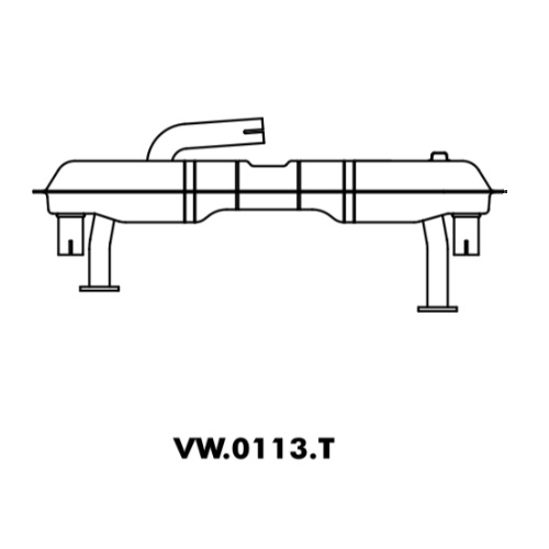 Escapamento Silencioso traseiro Mastra VW0113T
