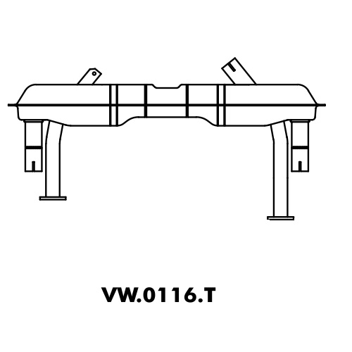 Escapamento Silencioso traseiro Mastra VW0116T