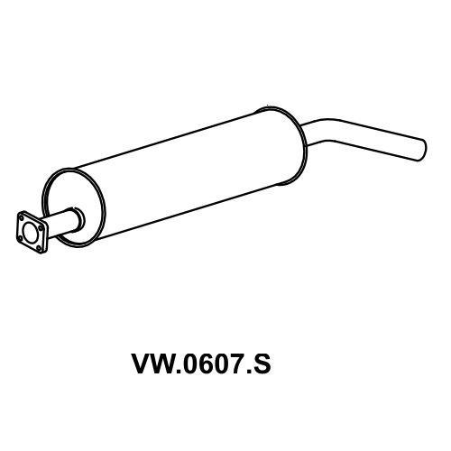 Escapamento Silencioso Mastra VW0607S