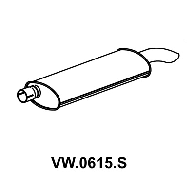 Escapamento Silencioso Mastra VW0615S