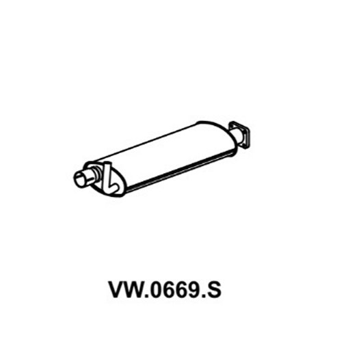 Escapamento Silencioso Mastra VW0669S