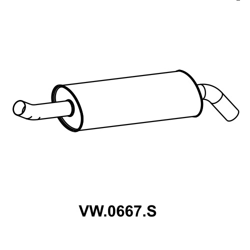 Escapamento Silencioso Mastra VW0667S