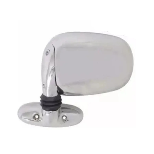 Espelho Retrovisor Externo Universal Cromado Lente Prata Plastidur 17344