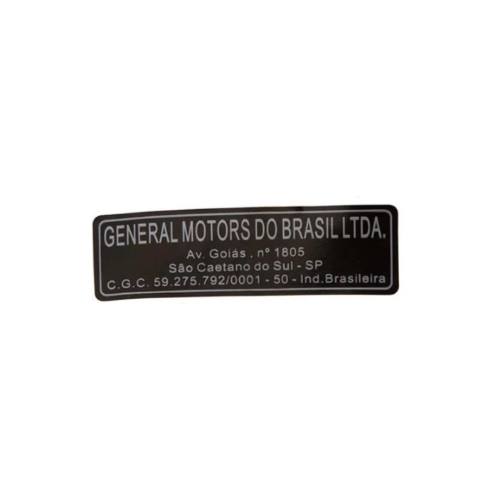 Etiqueta Indicativa do Painel Dianterio da Eletroventilador do Radiador General Motors 93267887