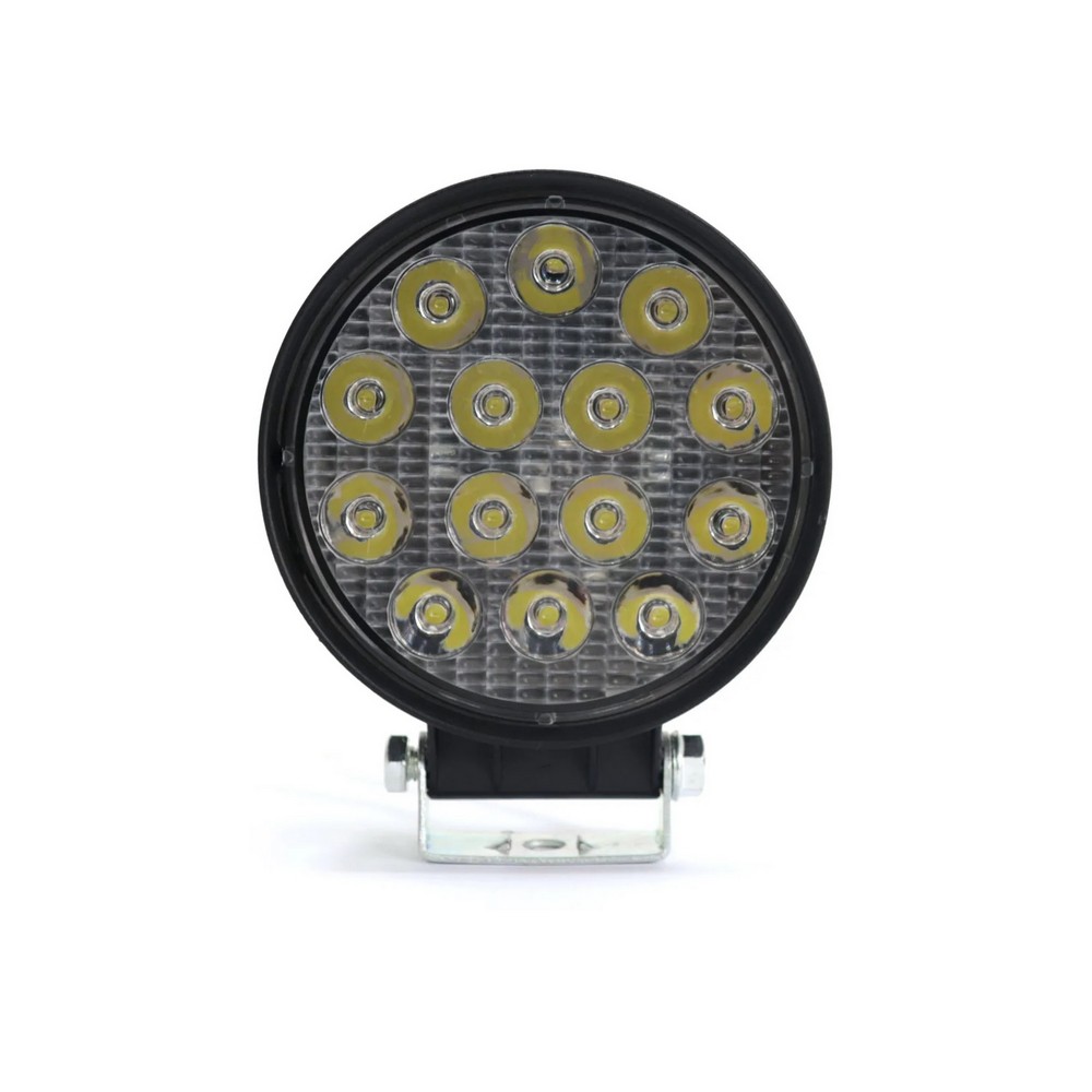 Farol Auxiliar Redondo 14 Leds 42W 12/24V Suns Acessorios FLU742MD
