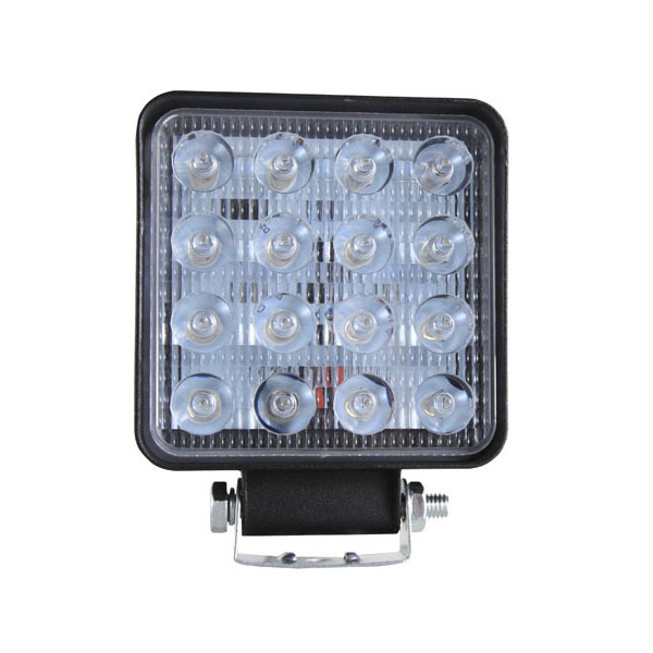 Farol Auxiliar Universal Unitário Quadrado 16 Leds 48W Azul Shocklight SLL00009