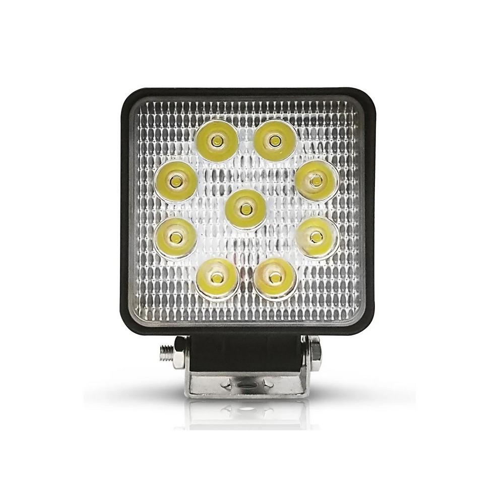 Farol Auxiliar Universal Unitário Quadrado 9 Leds 27W Suns Acessorios FLU527