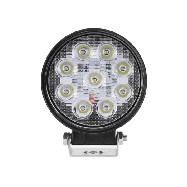 Farol Auxiliar Universal Unitário Redondo 9 Leds 27W Shocklight SLL00003